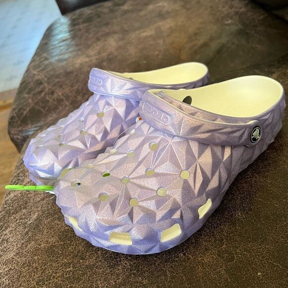 Crocs Geo Metric Purple Clogs M6/W8 - Picture 6 of 8